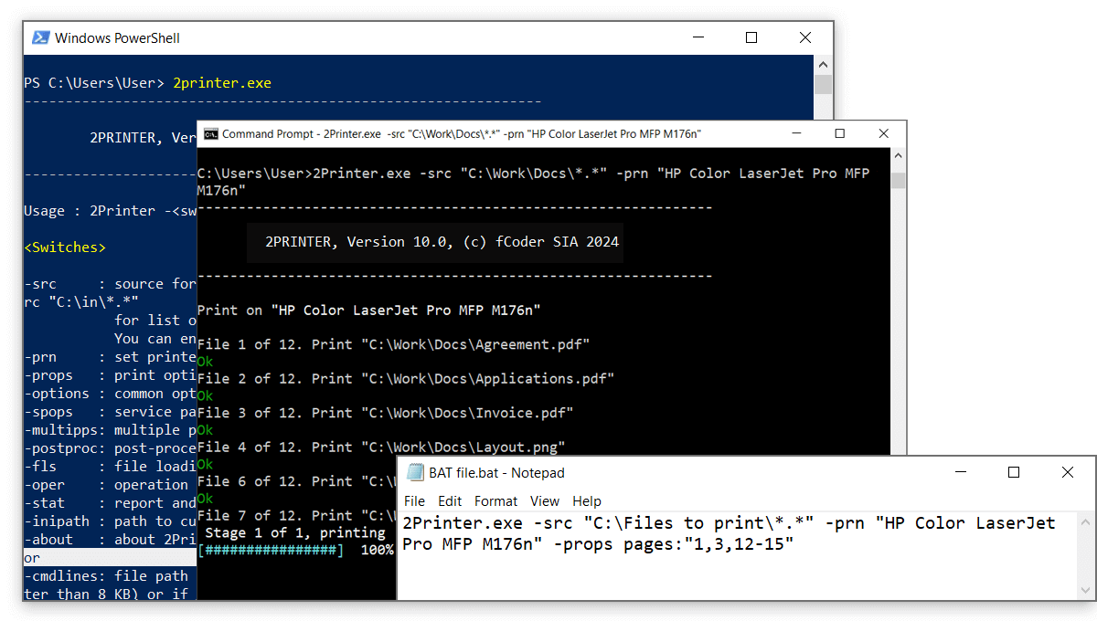 Print Multiple Files from Command Line